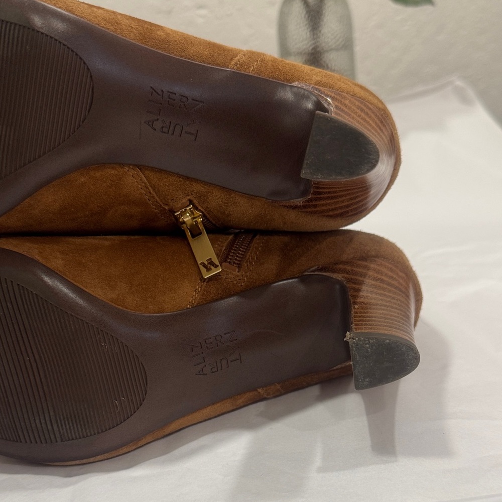 Brown Suede Ankle Boots - Picture 9 of 11